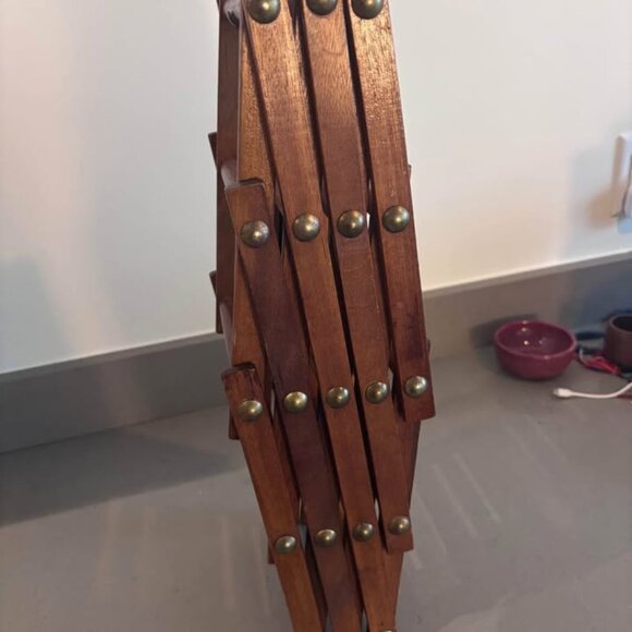 Vintage wood accordion wine rack - Picture 4 of 4